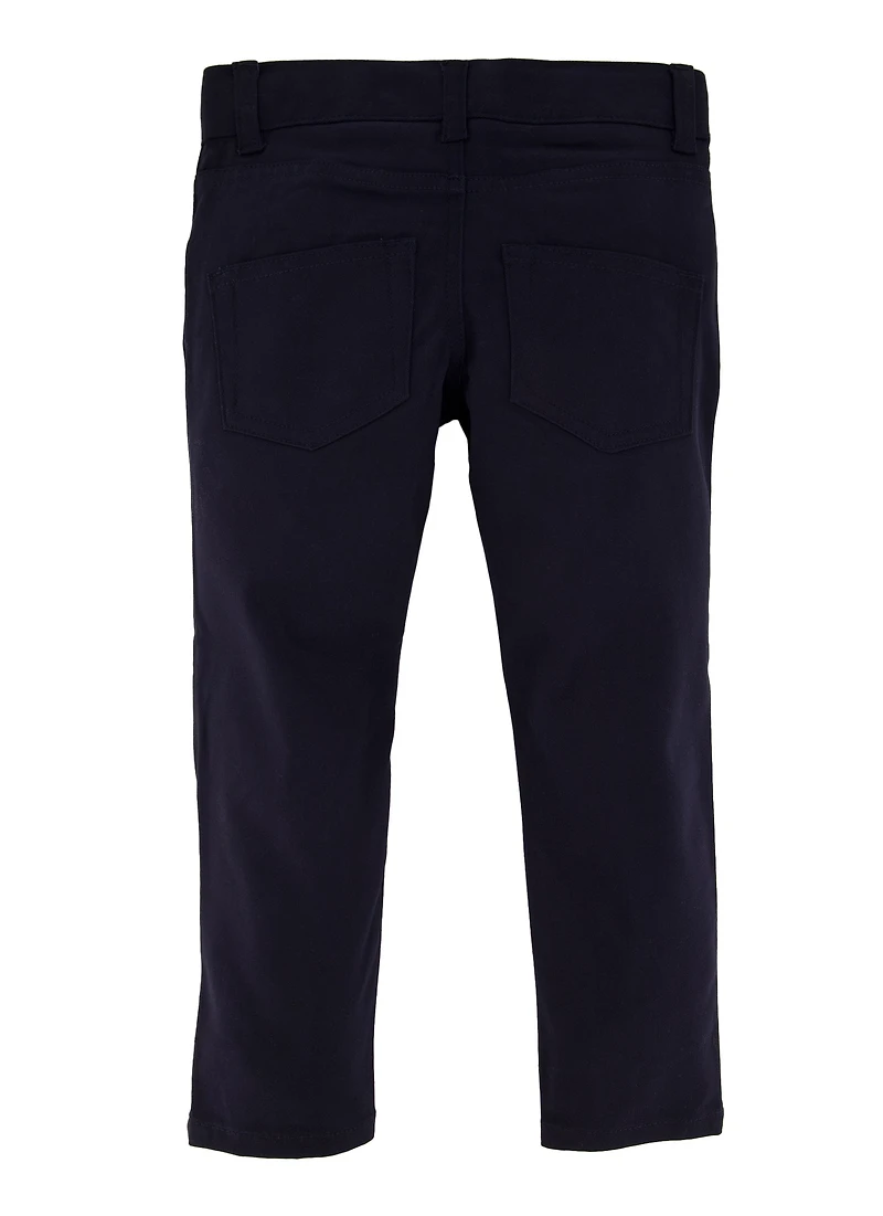 French Toast Boys 4-7 Slim Fit Stretch Twill Pants, Blue, Size 4