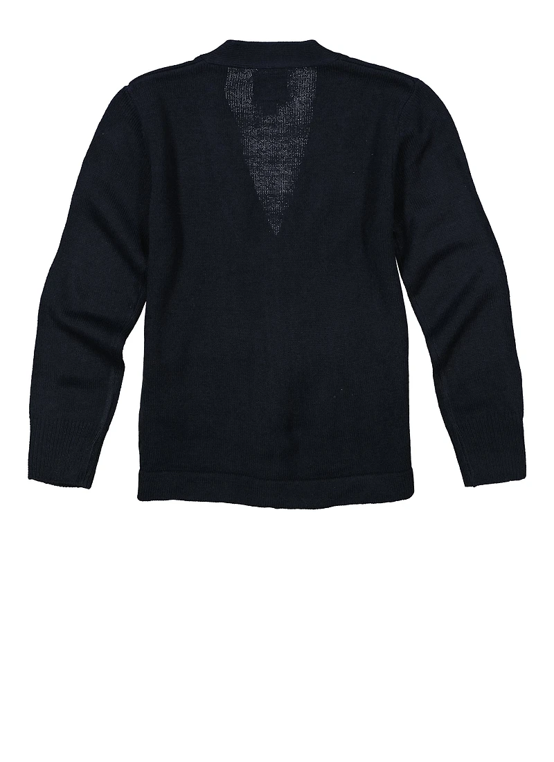 French Toast Boys 4-7 V Neck Cardigan, Blue, Size 4-5