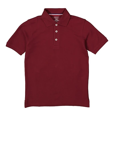 French Toast Boys 8-16 Short Sleeve Solid Polo, Red, Size 10-12