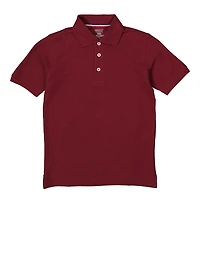 French Toast Boys 8-16 Short Sleeve Solid Polo, Red, Size 10-12