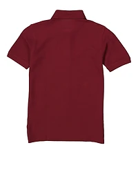 French Toast Boys 8-16 Short Sleeve Solid Polo, Red, Size 10-12