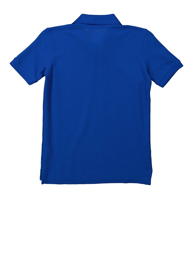 French Toast Boys 8-16 Short Sleeve Polo Shirt, Blue, Size 8