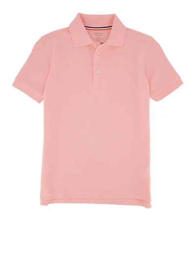 French Toast Boys 8-16 Solid Short Sleeve Polo, Pink, Size 8