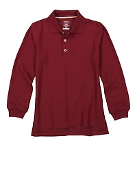 French Toast Boys 8-16 Interlock Long Sleeve Polo Shirt