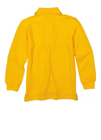 French Toast Boys 8-16 Long Sleeve Polo Shirt, Yellow, Size 10-12