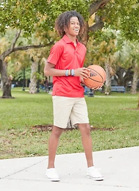 French Toast Boys 8-14 Flat Front Khaki Shorts, Khaki,