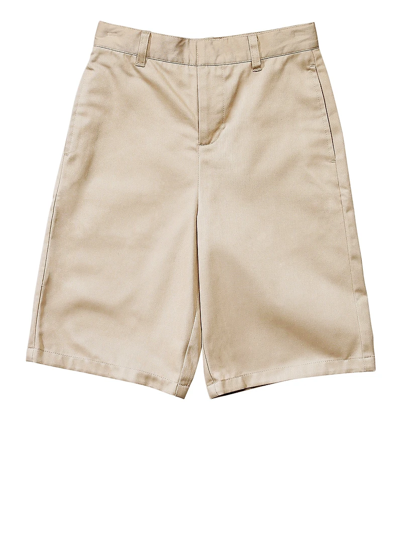 French Toast Boys 8-14 Flat Front Khaki Shorts, Khaki, Size 8