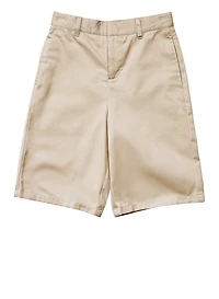 French Toast Boys 8-14 Flat Front Khaki Shorts