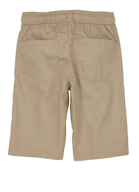 French Toast Boys 8-16 Zip Pocket Pull On Shorts, Khaki, Size 14