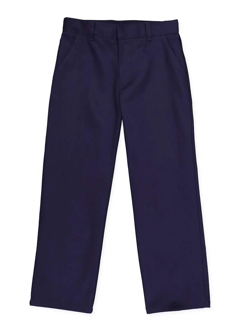 French Toast Boys 10-20 Husky Relaxed Fit Navy Chinos, Blue,