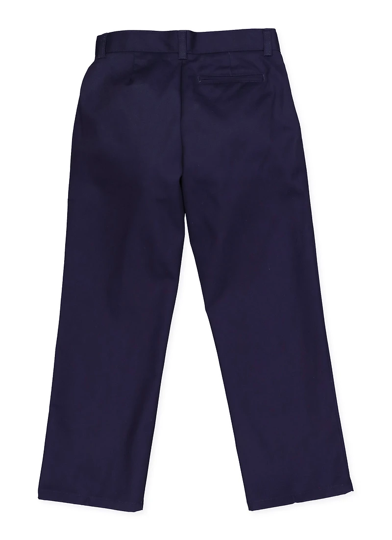 French Toast Boys 10-20 Husky Relaxed Fit Navy Chinos, Blue,