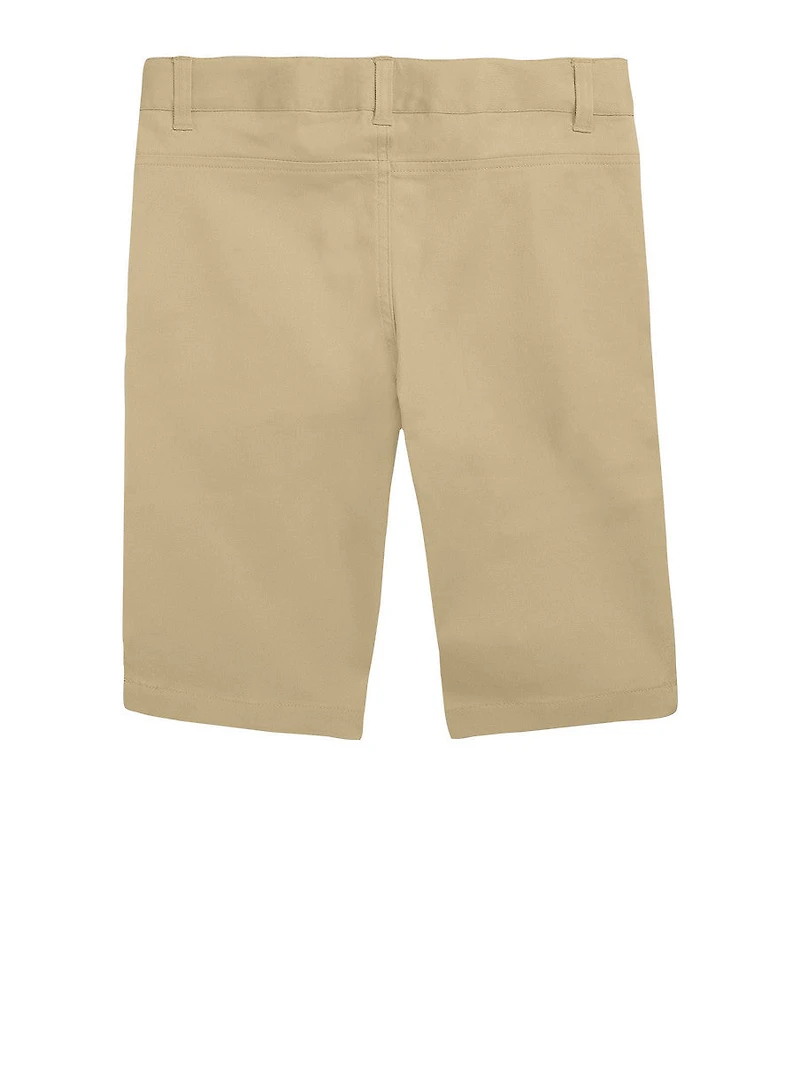 French Toast Girls 4-6x Mid Thigh Khaki Shorts, Khaki, Size 6