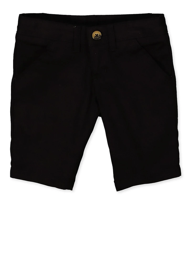 French Toast Girls 4-6x Mid Thigh Shorts, Black, Size 6