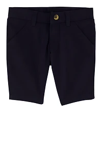 French Toast Girls 4-6x Solid Bermuda Shorts