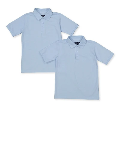 Boys 4-7 2 Pack Short Sleeve Solid Polo Shirts