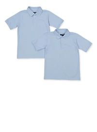 Boys 4-7 2 Pack Short Sleeve Solid Polo Shirts