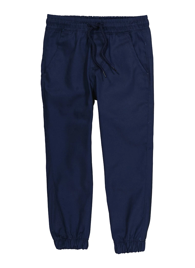 Boys 4-7 Twill Drawstring Joggers