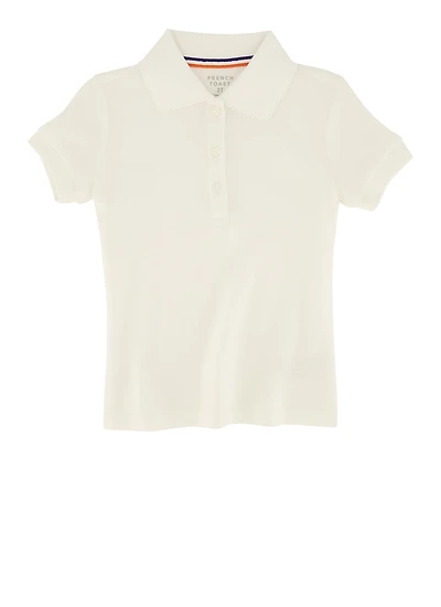 French Toast Girls 2T-4T Basic Polo Shirt, White, Size 3T