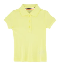 French Toast Girls 2T-4T Solid Short Sleeve Polo