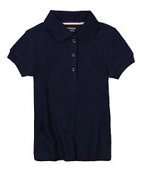 French Toast Girls 2T-4T Picot Collar Shirt, Blue, Size 3T