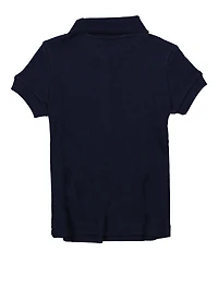 French Toast Girls 2T-4T Picot Collar Shirt, Blue, Size 3T