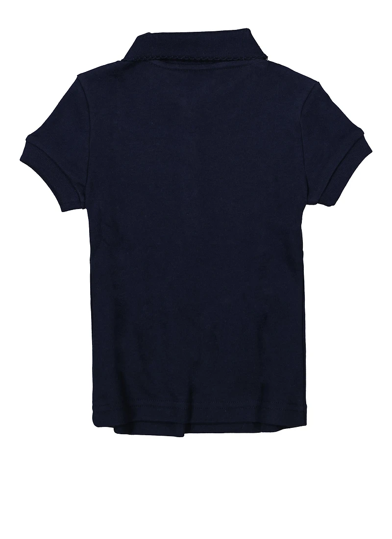 French Toast Girls 2T-4T Picot Collar Shirt