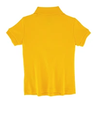 French Toast Girls 2T-4T Basic Short Sleeve Polo, Yellow, Size 3T