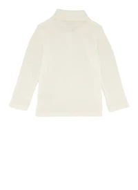 French Toast Girls 2T-4T Picot Collar Long Sleeve Polo, White, Size 3T