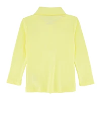 French Toast Girls 2T-4T Long Sleeve Polo Shirt, Yellow, Size 4T