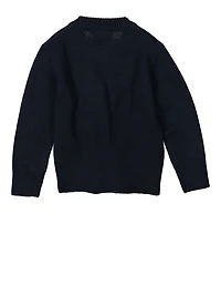 French Toast Girls 2T-4T Button Front Crew Neck Cardigan, Blue, Size 3T