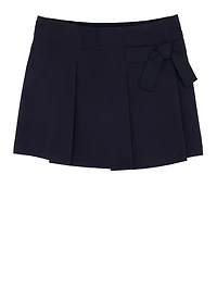 French Toast Girls 2T-4T Pleated Knot Scooter Skirt, Blue, Size 3T