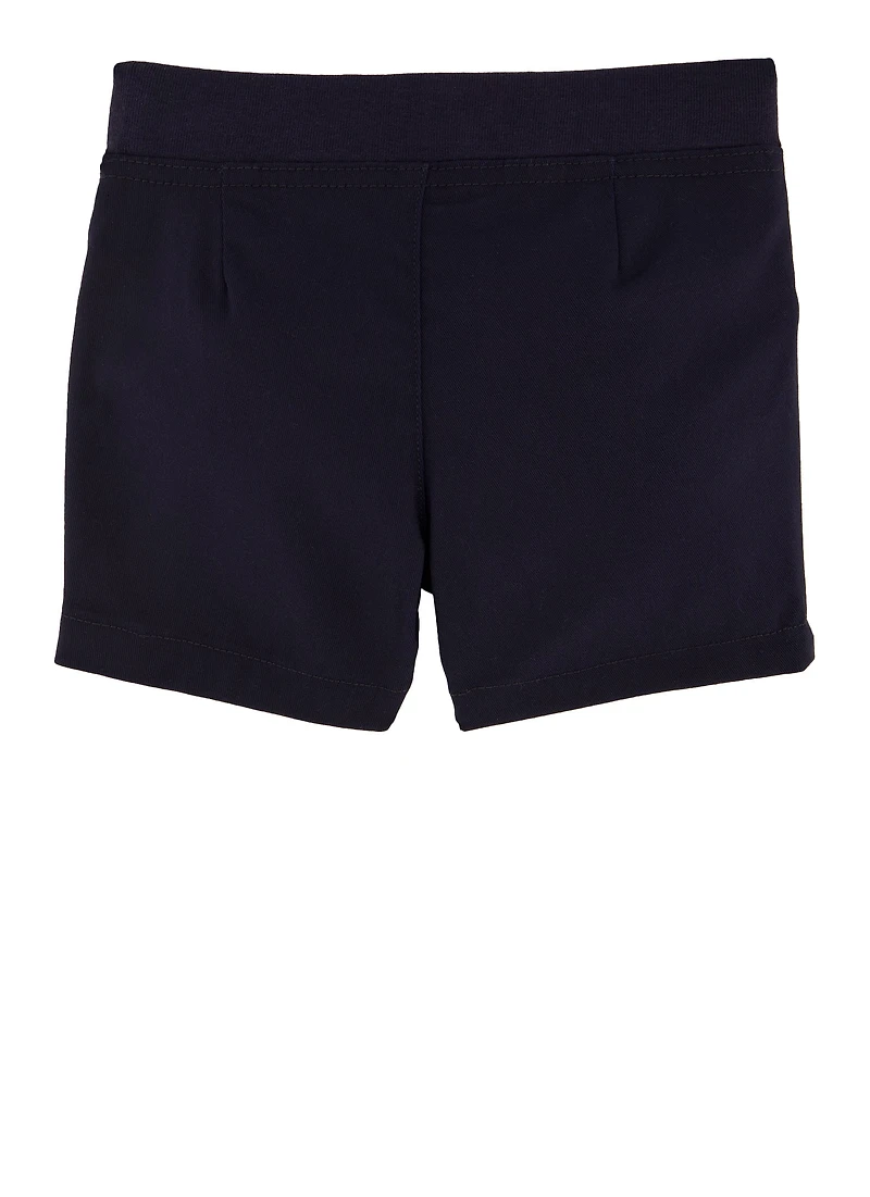 French Toast Girls 2T-4T Pull On Stretch Shorts, Blue, Size 3T