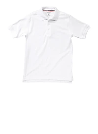 French Toast Boys 2T-4T Short Sleeve Pique Polo, White, Size 3T
