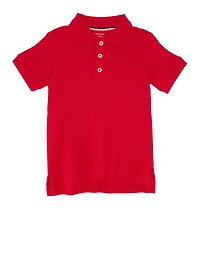 French Toast Boys 2T-4T Short Sleeve Polo, Red,