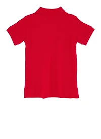 French Toast Boys 2T-4T Short Sleeve Polo, Red,