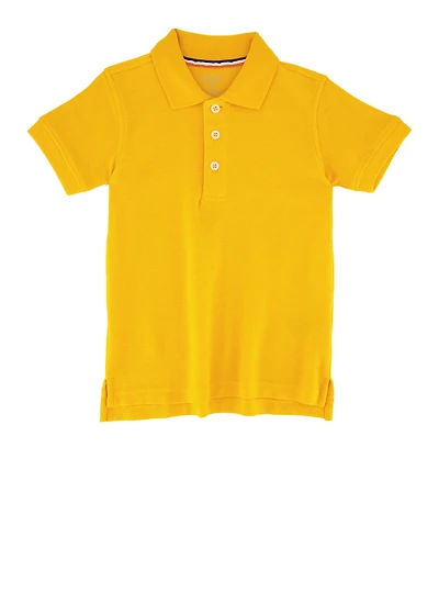 French Toast Boys 2T-4T Solid Pique Polo, Yellow, Size 3T