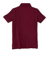 French Toast Boys 2T-4T Short Sleeve Polo Shirt, Burgundy, Size 2T