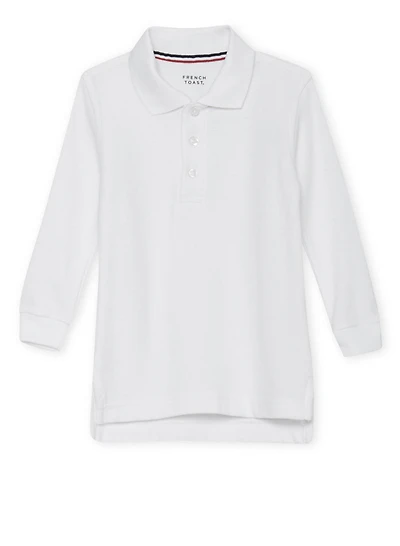French Toast Boys 2T-4T Long Sleeve Pique Polo
