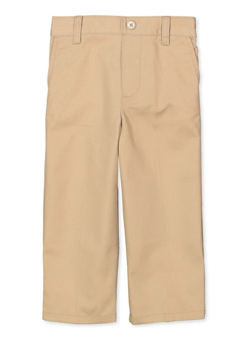 French Toast Boys 2T-4T Relaxed Fit Chinos, Khaki, Size 3T