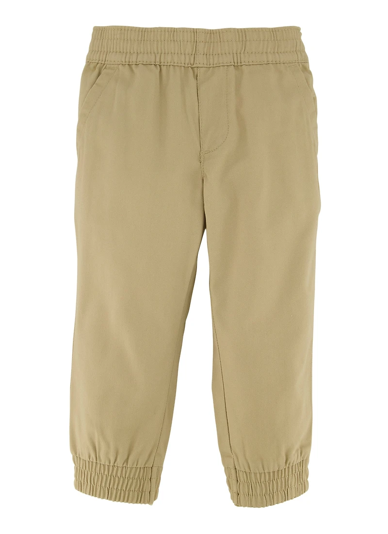 French Toast Boys 2T-4T Khaki Joggers, Khaki, Size 4T