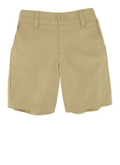 Boys 2T-4T Twill Shorts, Khaki, Size 4T