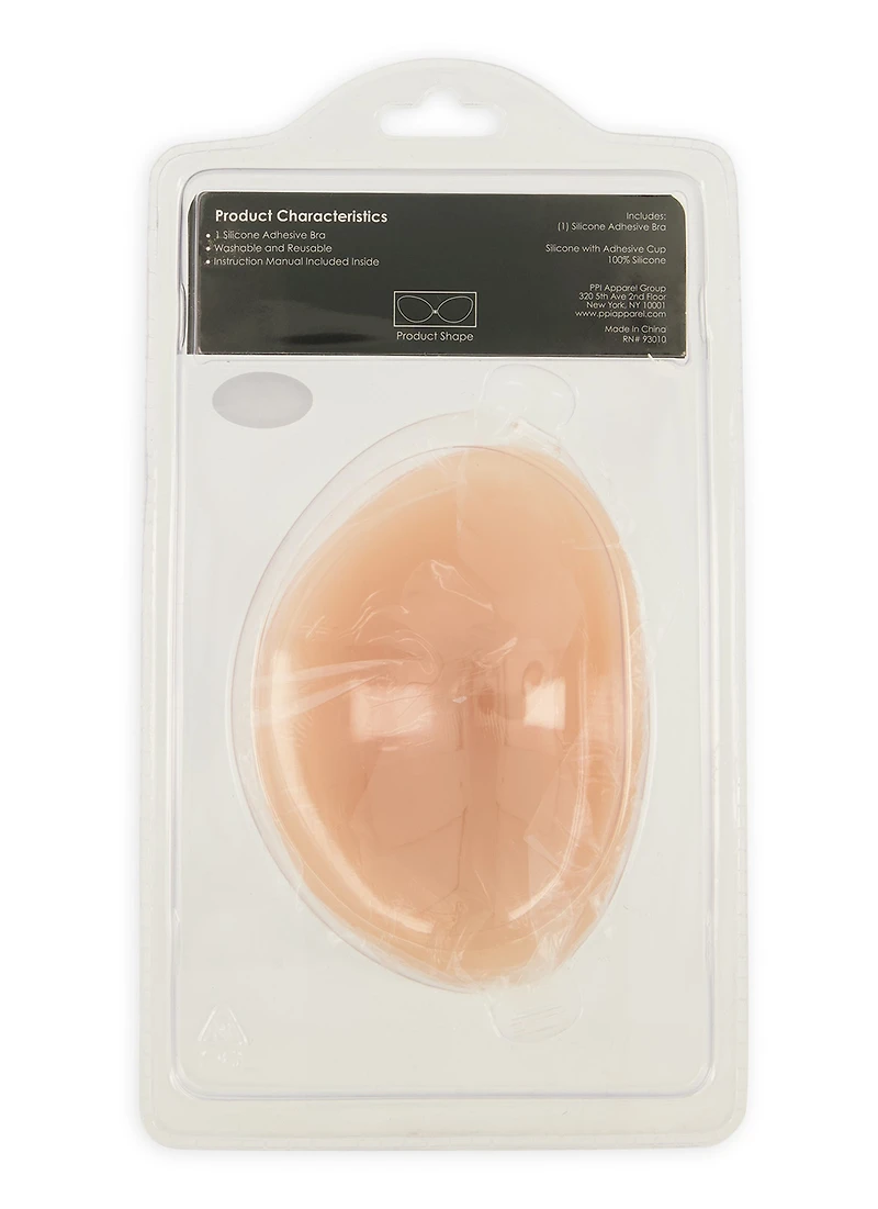 Womens Silicone Adhesive Bra, Beige, Size A
