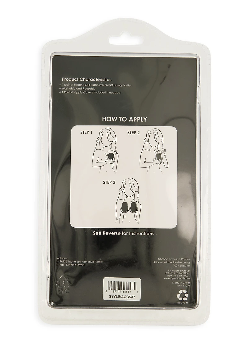 Womens Silicon Adhesive Lifting Pasties, Beige, Size L-XL