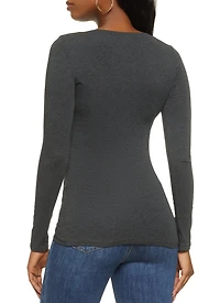 Basic V Neck Long Sleeve Top
