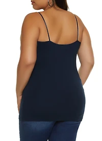 Plus Basic Cotton Scoop Neck Cami