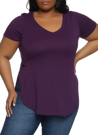 Plus Oversized High Low Tee