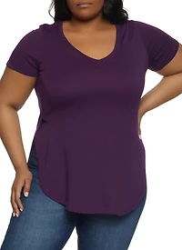 Plus Oversized High Low Tee