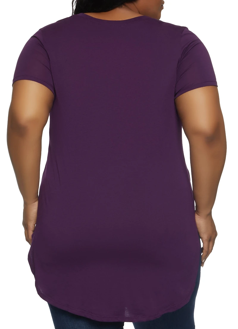 Plus Oversized High Low Tee