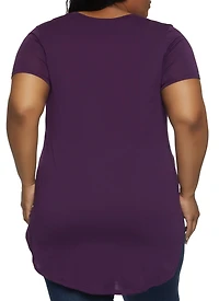 Plus Oversized High Low Tee