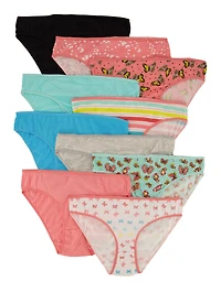 Girls Set of 10 Assorted Butterfly Print Panties
